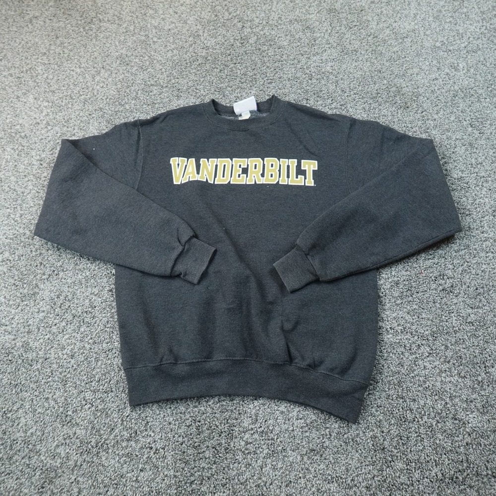 Vanderbilt Commodores Sweatshirt Mens S Gray Champion Pullover Crewneck NCAA Top